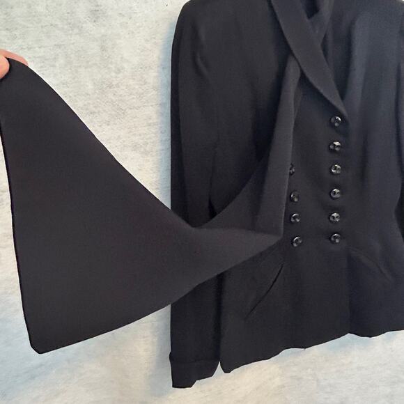 Dan Millstein New York Paris Vintage Dark Navy Blue Double Breasted Blazer - Picture 4 of 14